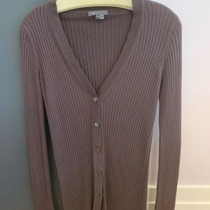 vince brown cardigan